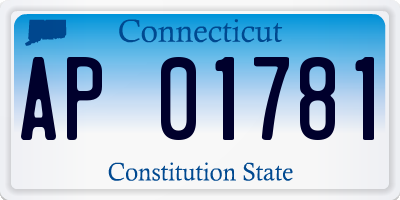 CT license plate AP01781