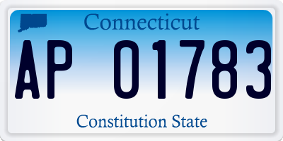 CT license plate AP01783