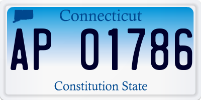 CT license plate AP01786