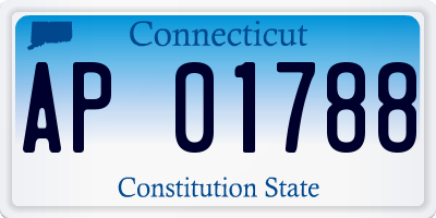 CT license plate AP01788