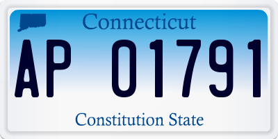 CT license plate AP01791
