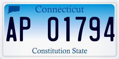 CT license plate AP01794