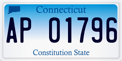 CT license plate AP01796