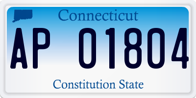 CT license plate AP01804