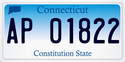 CT license plate AP01822
