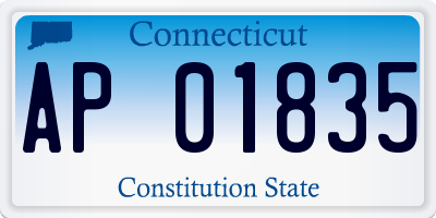 CT license plate AP01835