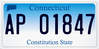 CT license plate AP01847