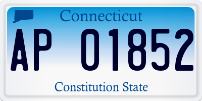 CT license plate AP01852