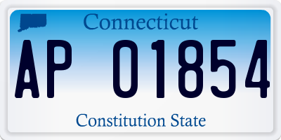 CT license plate AP01854