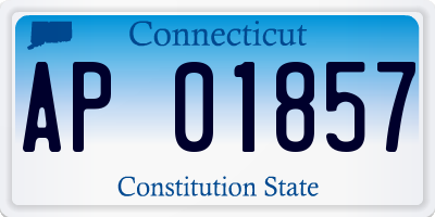 CT license plate AP01857
