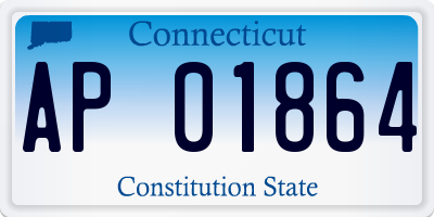 CT license plate AP01864