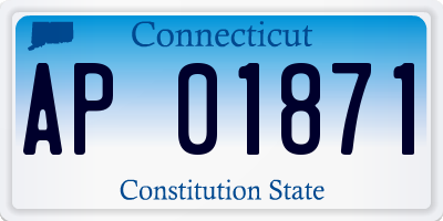 CT license plate AP01871