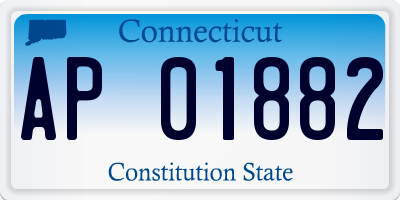 CT license plate AP01882