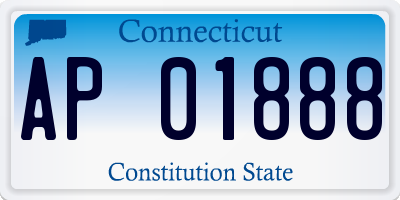 CT license plate AP01888