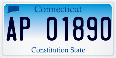 CT license plate AP01890