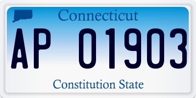 CT license plate AP01903