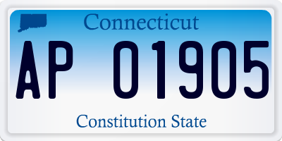 CT license plate AP01905
