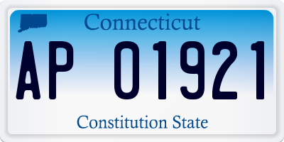 CT license plate AP01921