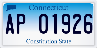 CT license plate AP01926