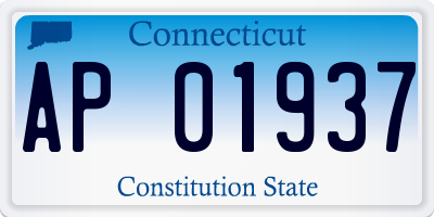 CT license plate AP01937