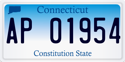 CT license plate AP01954