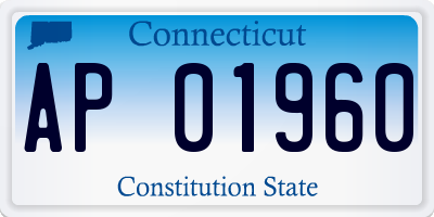 CT license plate AP01960
