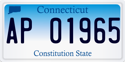 CT license plate AP01965