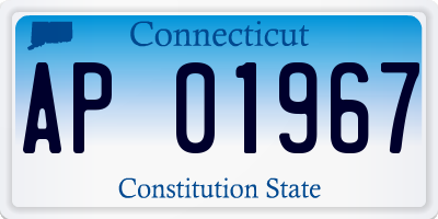 CT license plate AP01967