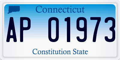 CT license plate AP01973