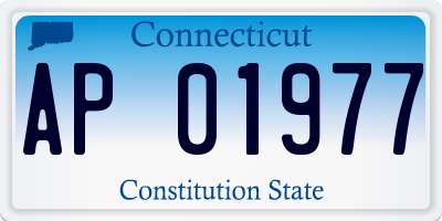 CT license plate AP01977
