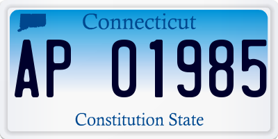 CT license plate AP01985