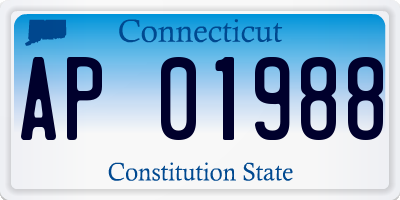 CT license plate AP01988