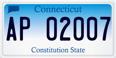 CT license plate AP02007