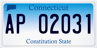 CT license plate AP02031