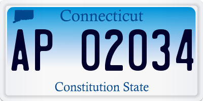 CT license plate AP02034