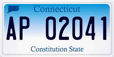 CT license plate AP02041