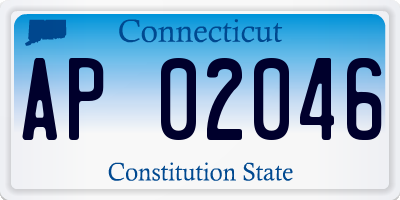 CT license plate AP02046