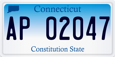 CT license plate AP02047