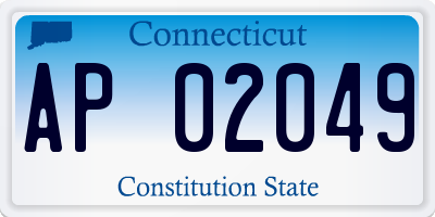 CT license plate AP02049