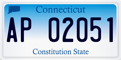 CT license plate AP02051