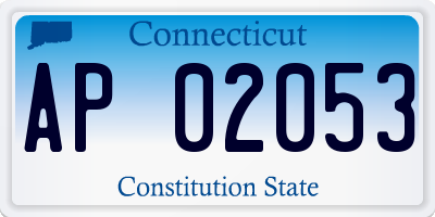 CT license plate AP02053