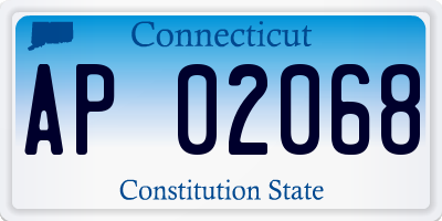 CT license plate AP02068