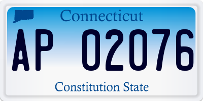 CT license plate AP02076