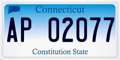 CT license plate AP02077