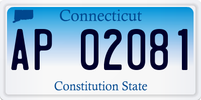 CT license plate AP02081
