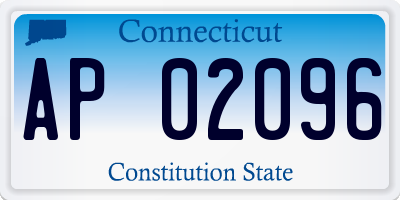 CT license plate AP02096