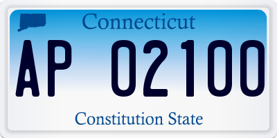 CT license plate AP02100