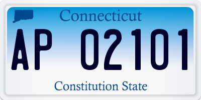 CT license plate AP02101