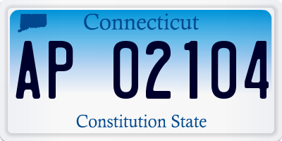 CT license plate AP02104