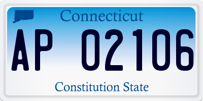 CT license plate AP02106